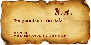 Morgenstern Anikó névjegykártya